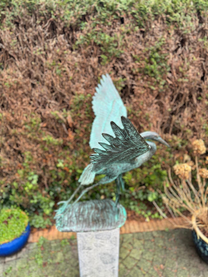 Graceful Heron – Bronze Sculpture. 105x75x83cm - 18Kg