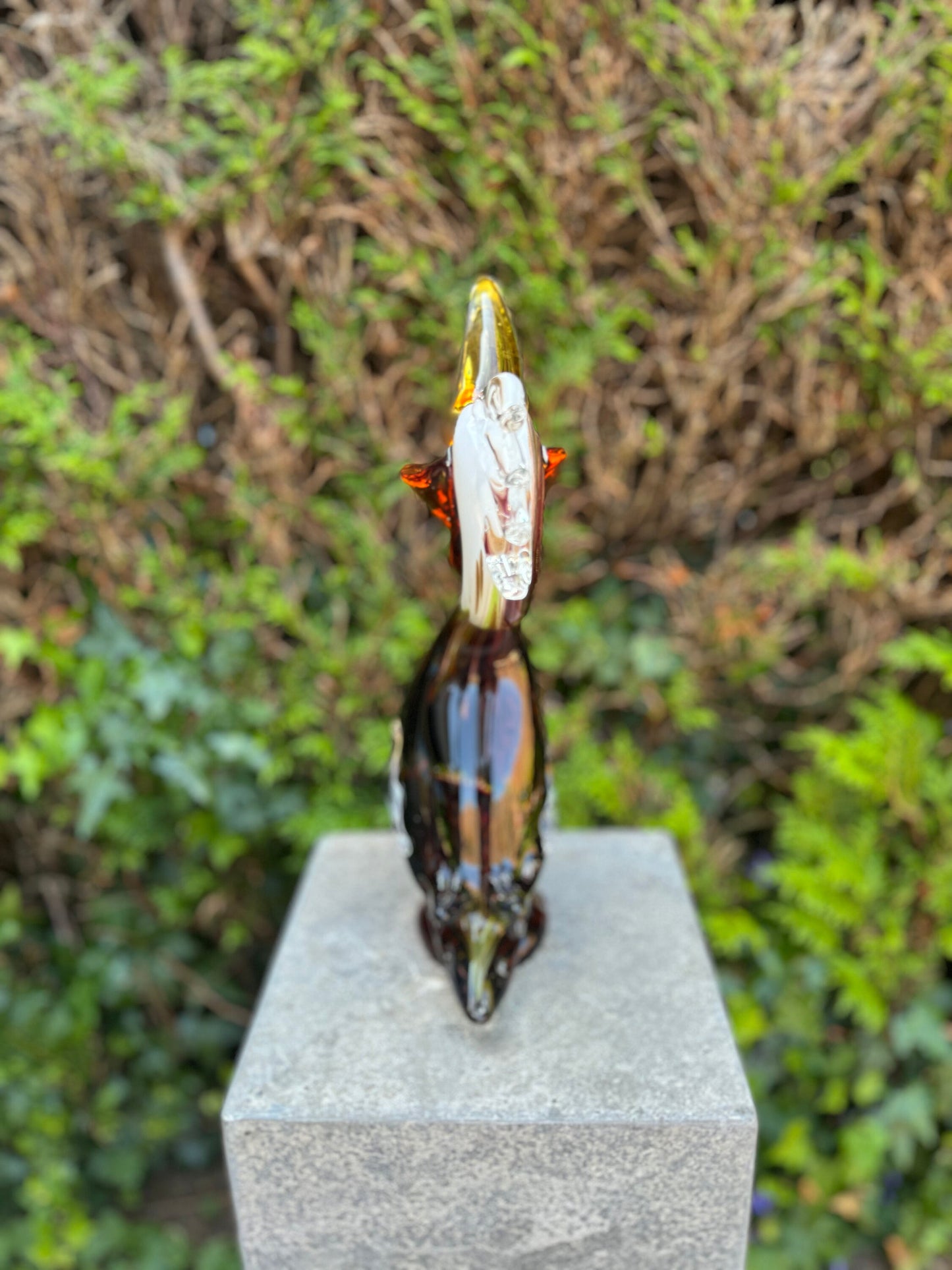 Colorful Pelican – Glass Sculpture. 37x9x15cm - 2.6Kg