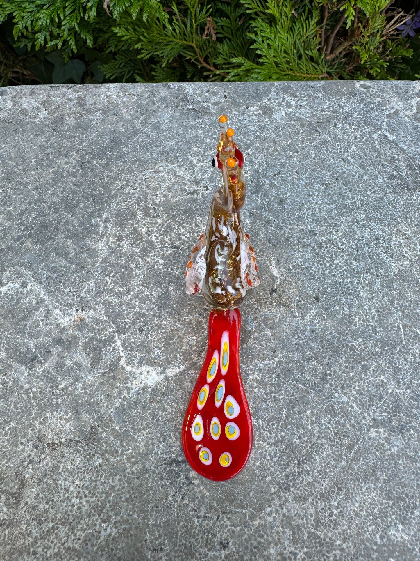 Crowned Swan – Glass Sculpture. 7x3x13cm - 0.1Kg