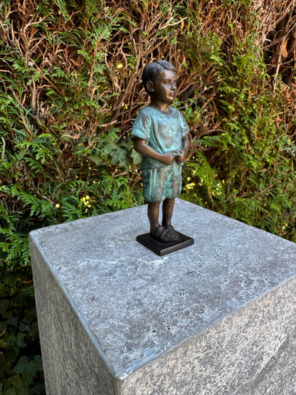 Standing Boy – Bronze Sculpture. 8x5x20cm - 1.2Kg