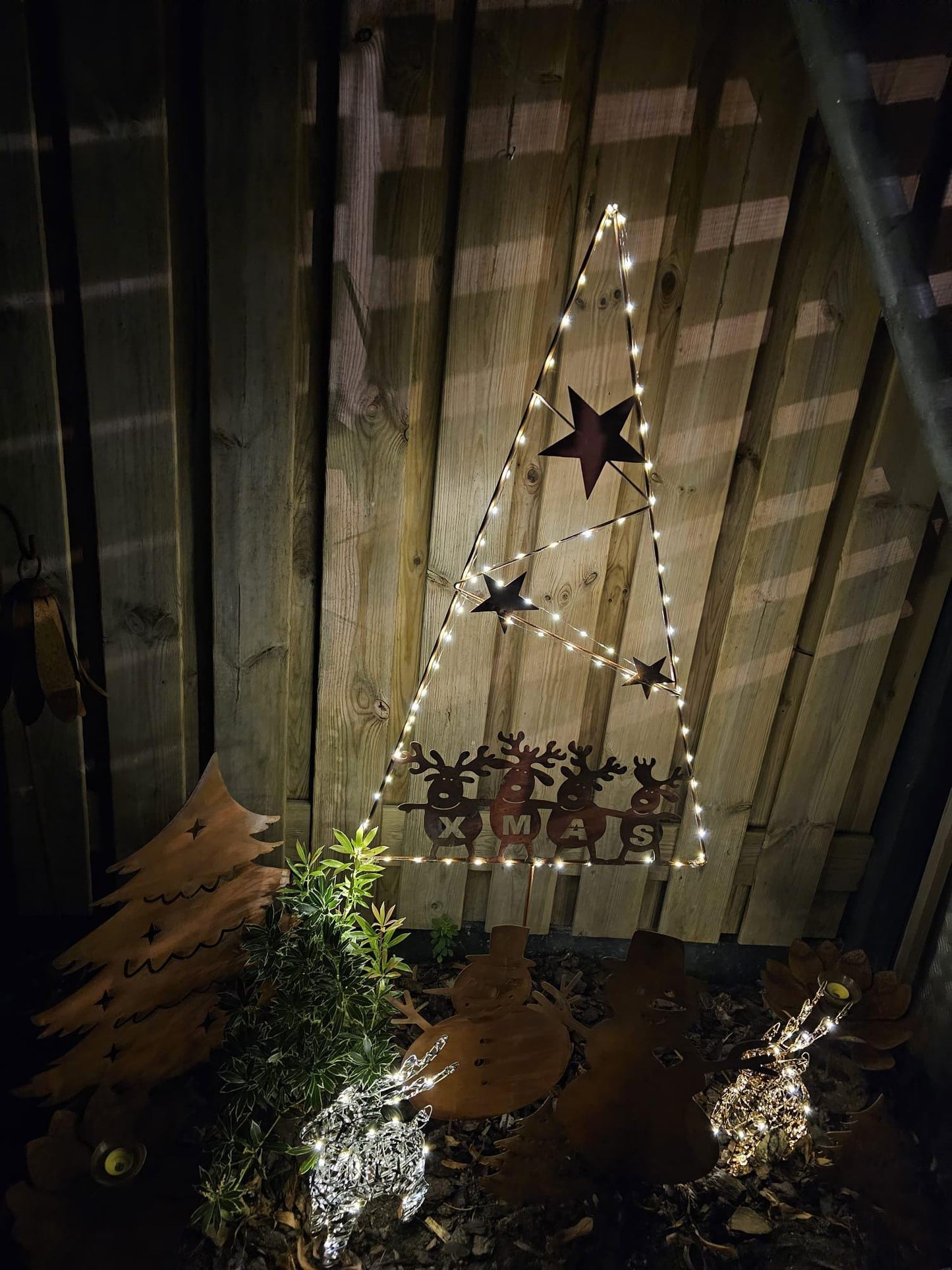 Xmas Reindeer Tree – Iron Sculpture. 58x1x160cm