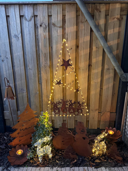 Xmas Reindeer Tree – Iron Sculpture. 58x1x160cm