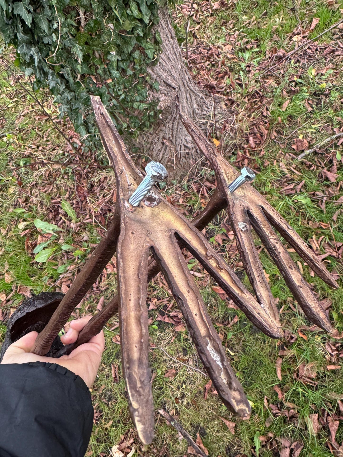 Garden Crane – Bronze Sculpture. 20x14x61cm - 2Kg