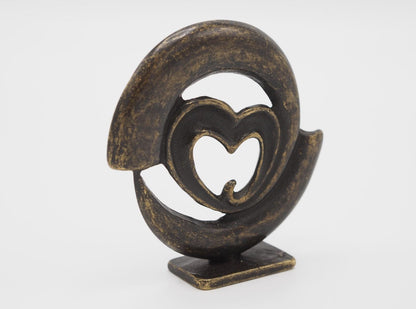 Inner Heart – Bronze Sculpture. 10x3x10cm - 0.5Kg