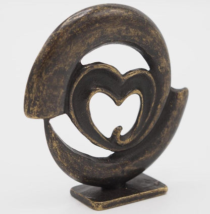 Inner Heart – Bronze Sculpture. 10x3x10cm - 0.5Kg