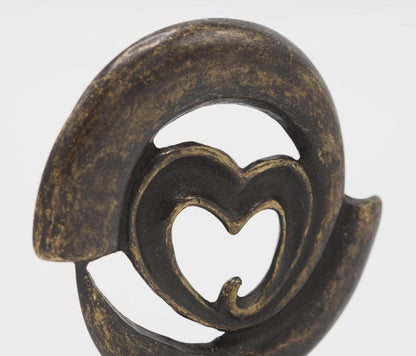 Inner Heart – Bronze Sculpture. 10x3x10cm - 0.5Kg