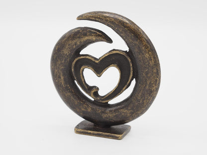 Inner Heart – Bronze Sculpture. 10x3x10cm - 0.5Kg