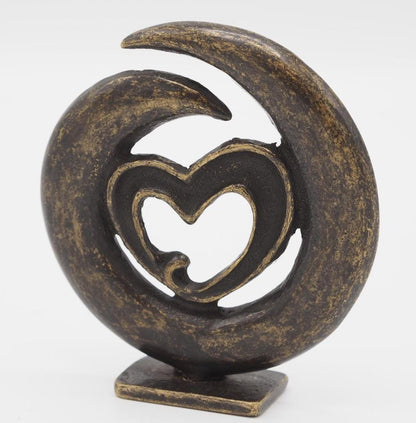 Inner Heart – Bronze Sculpture. 10x3x10cm - 0.5Kg