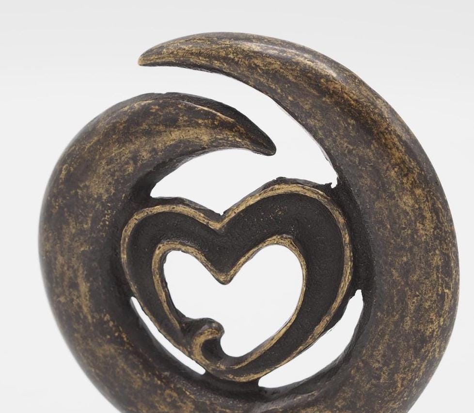 Inner Heart – Bronze Sculpture. 10x3x10cm - 0.5Kg