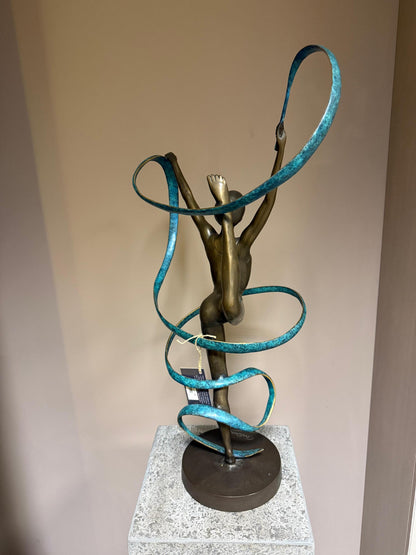 Ribbon Dancer – Bronze Sculpture. 45x25x70cm