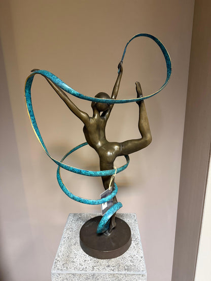 Ribbon Dancer – Bronze Sculpture. 45x25x70cm