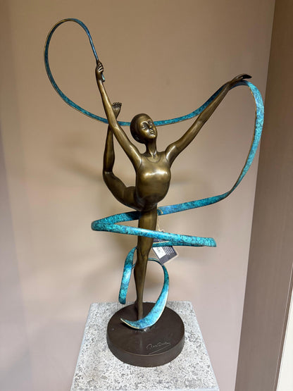 Ribbon Dancer – Bronze Sculpture. 45x25x70cm