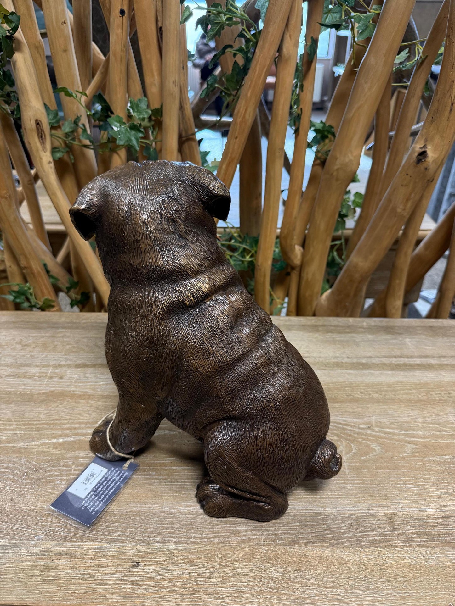 Pug Companion – Bronze Sculpture. 27x18x29cm