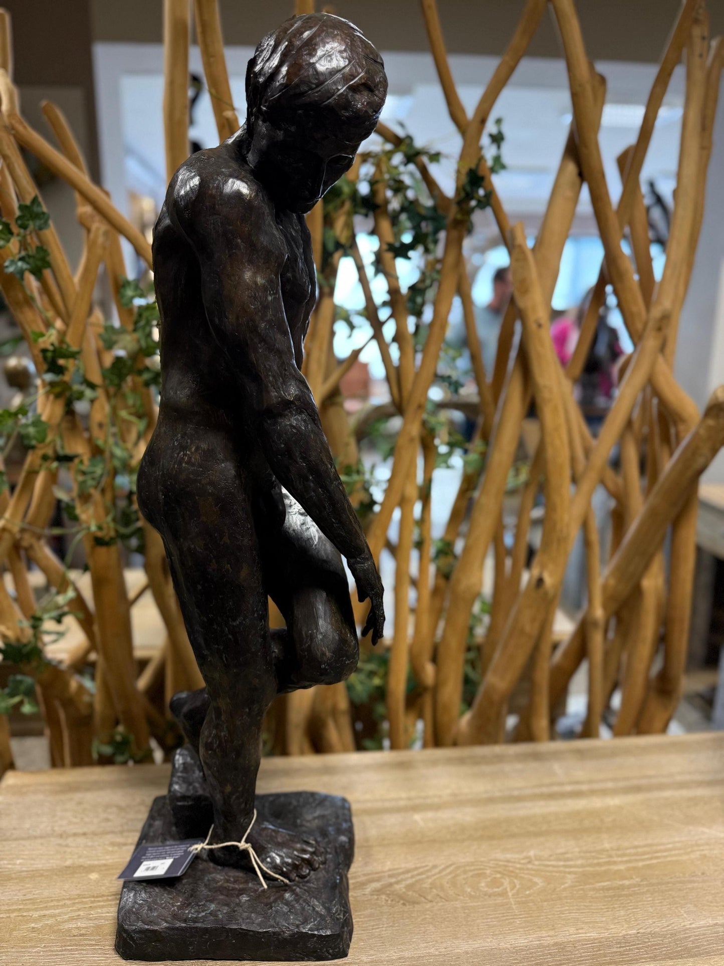 Weight of Reflection – Bronze Sculpture. 27x31x80cm