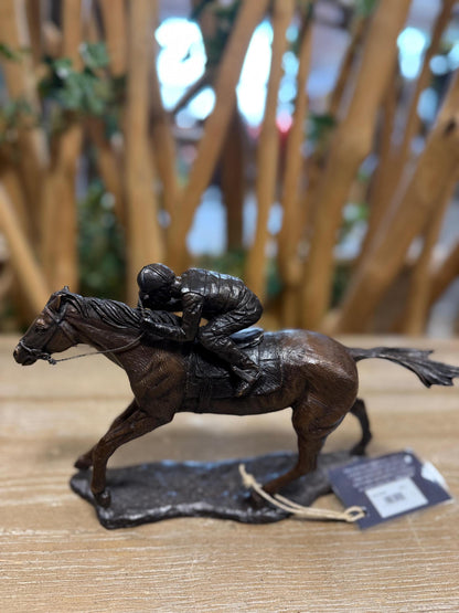 Racehorse in Action – Bronze Sculpture. 28x7x17cm