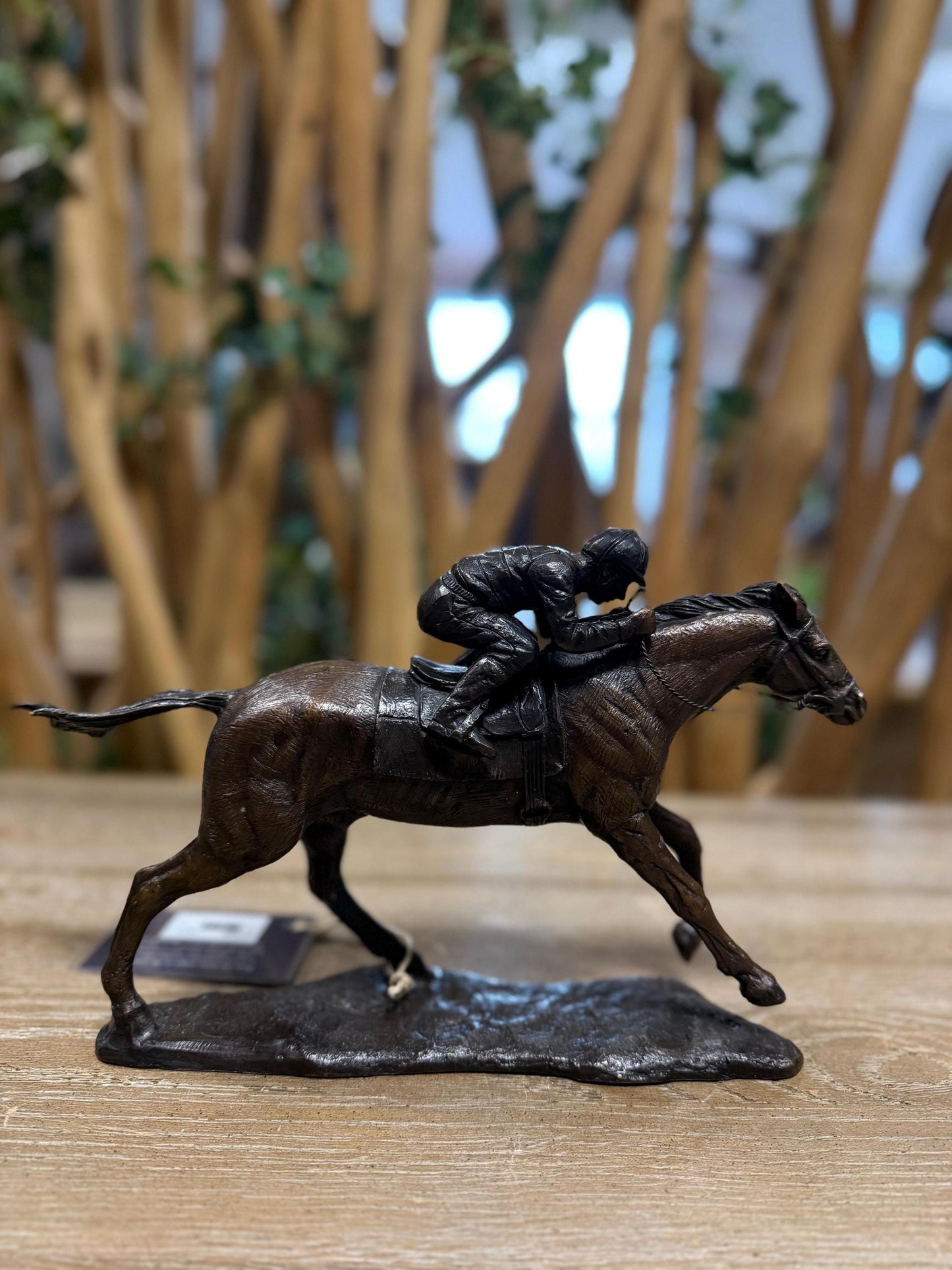 Racehorse in Action – Bronze Sculpture. 28x7x17cm