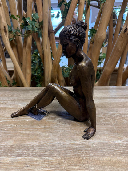 Seated Woman Nude – Bronze Sculpture. 25x22x27cm - 2.5Kg