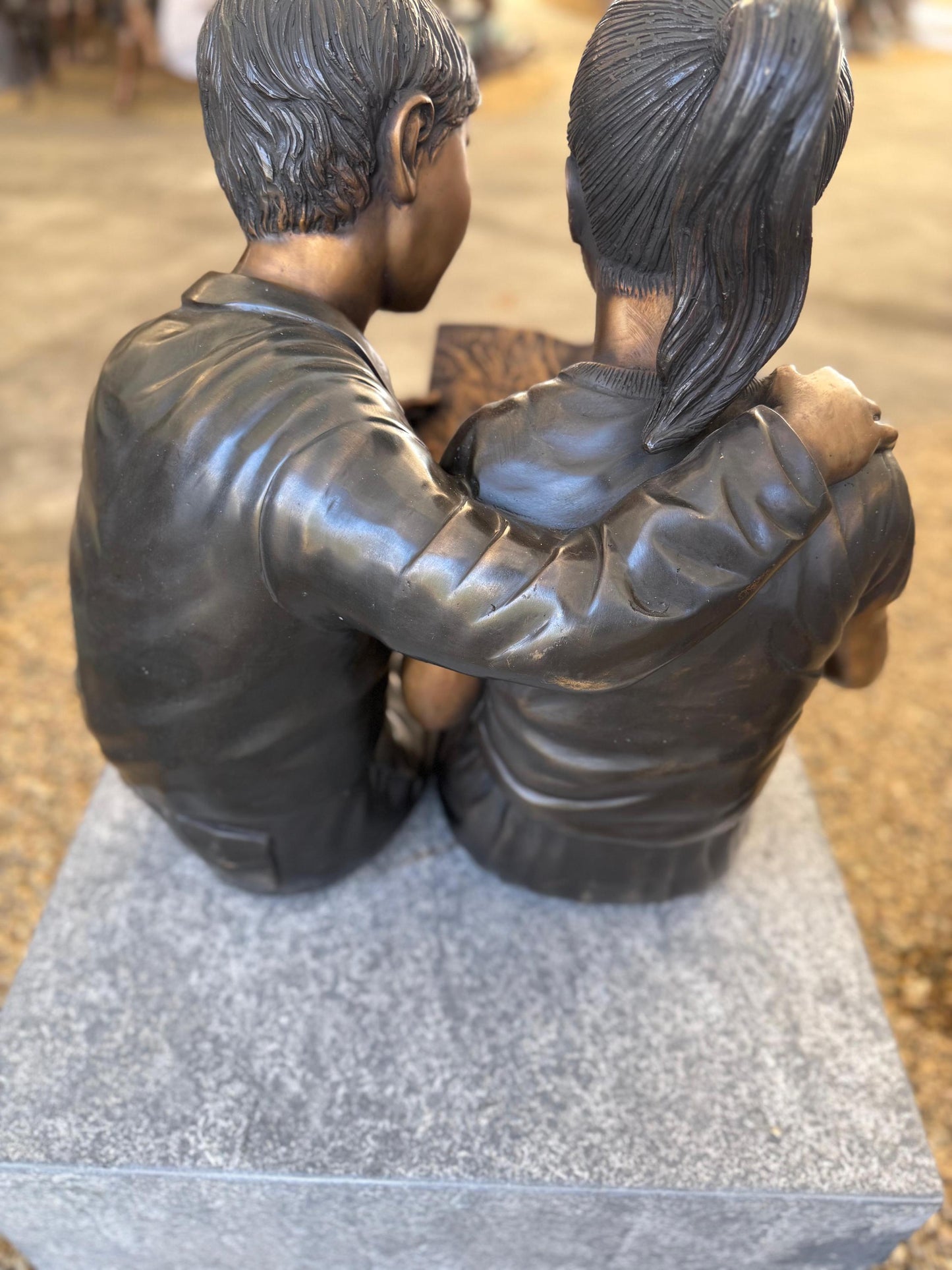 Shared Stories – Bronze Sculpture. 52x53x80cm