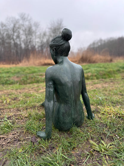 Serene Woman – Bronze Sculpture. 70x51x69cm - 12Kg