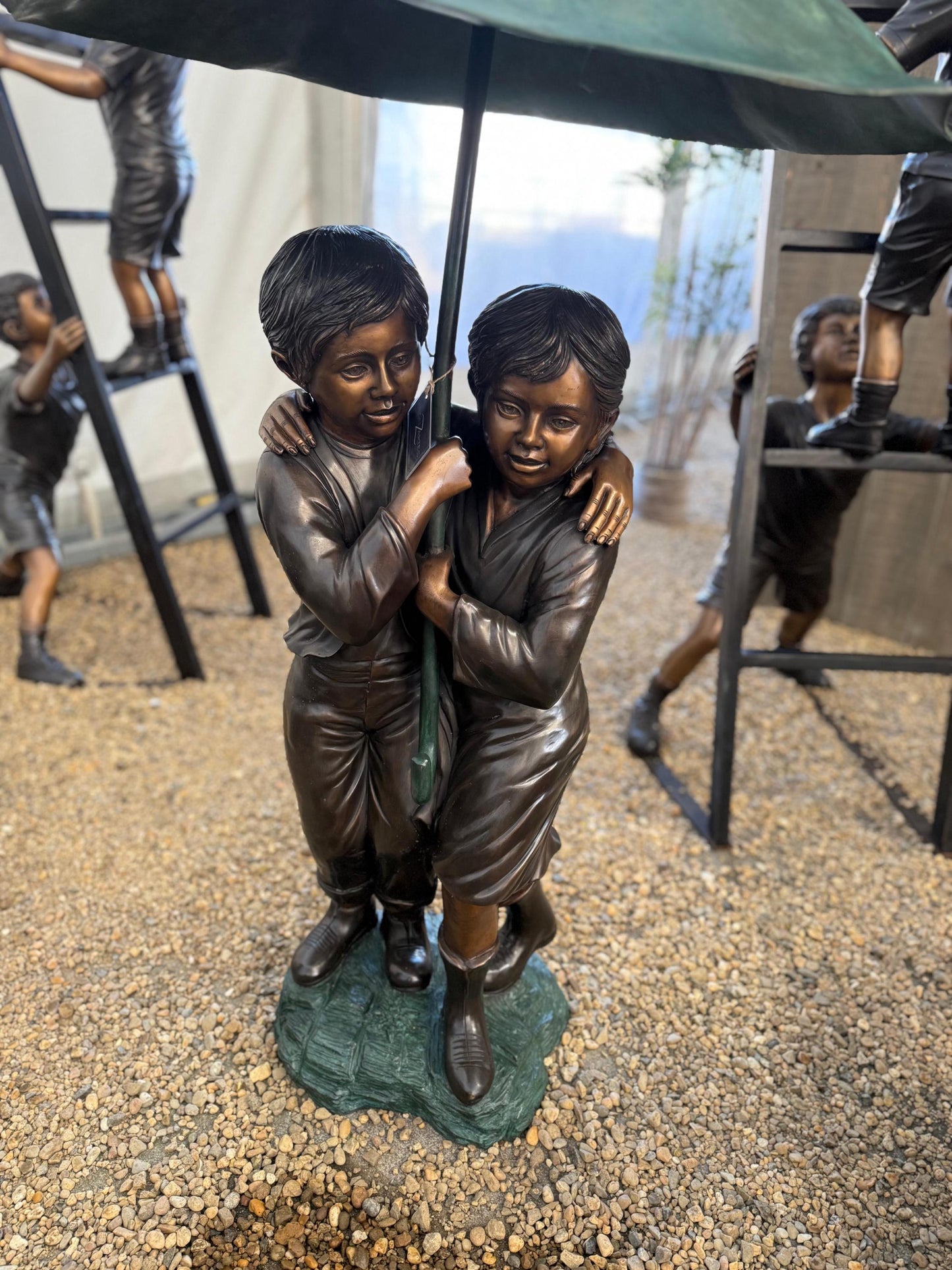 Sheltered Together – Bronze Sculpture. 43x53x127cm