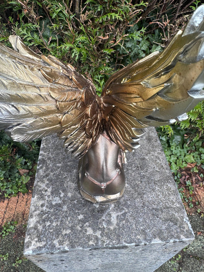 Winged Warrior – Bronze Sculpture. 11x37cm - 1Kg