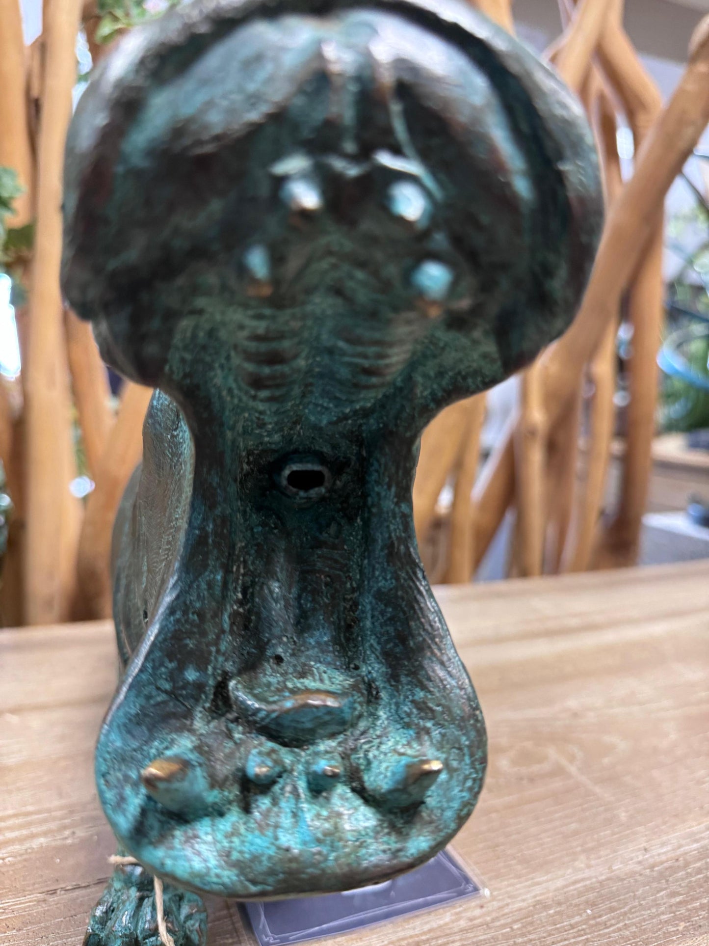 Roaring Hippo – Bronze Sculpture. 36x13x25cm