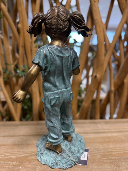 Little Explorer – Bronze Sculpture. 20x27x50cm