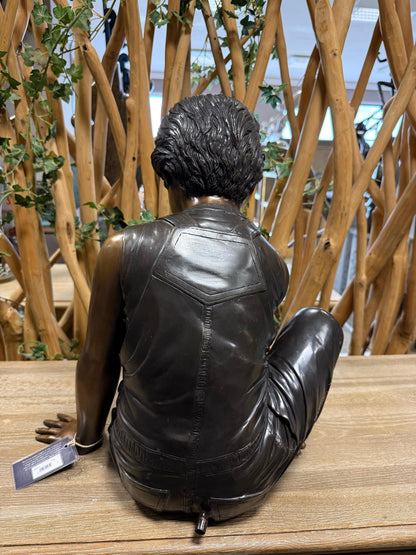 Boy with Tortoise – Bronze Sculpture. 43x42x48cm