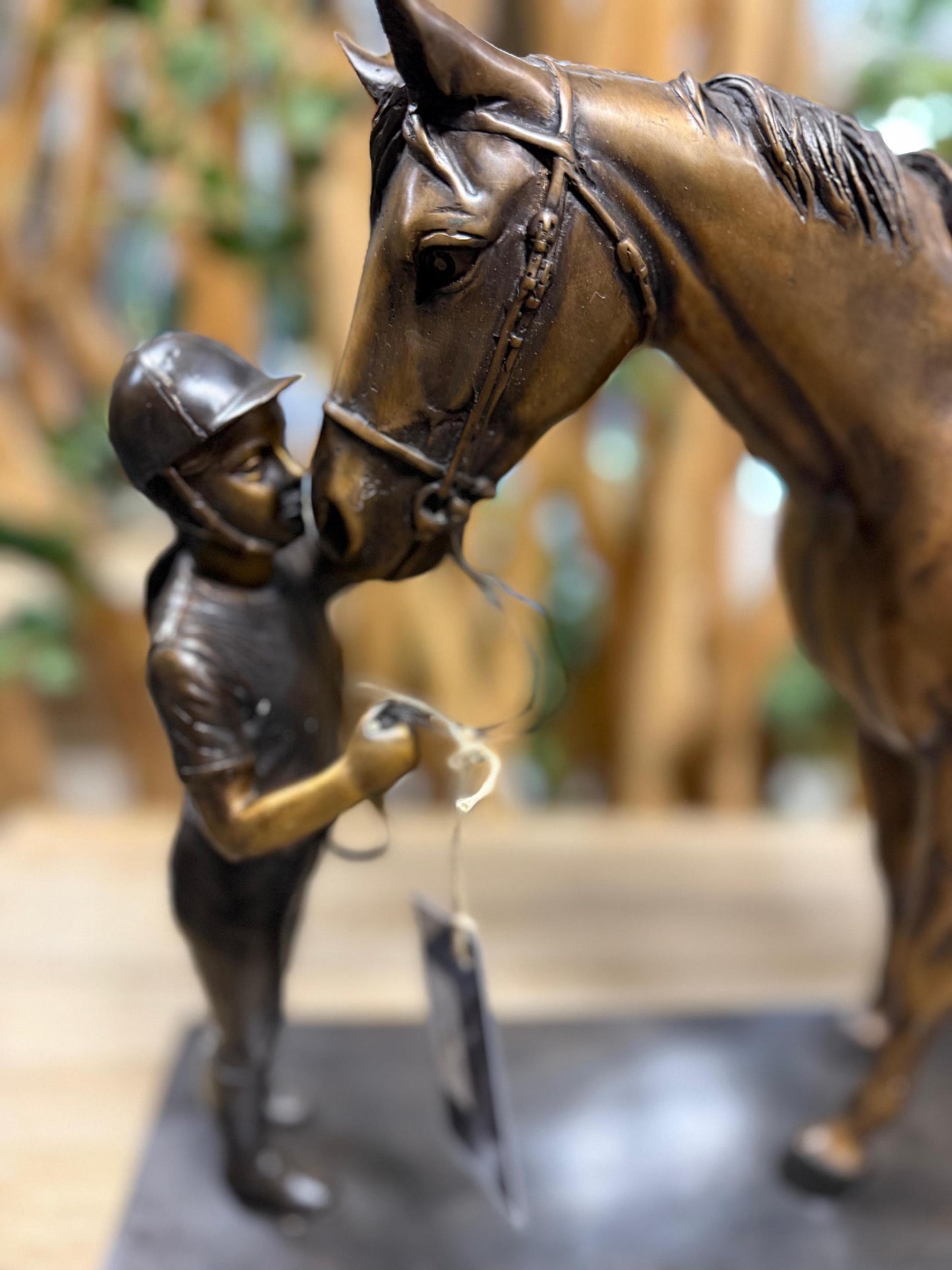 Bond with Horse – Bronze Sculpture. 58x15x37cm