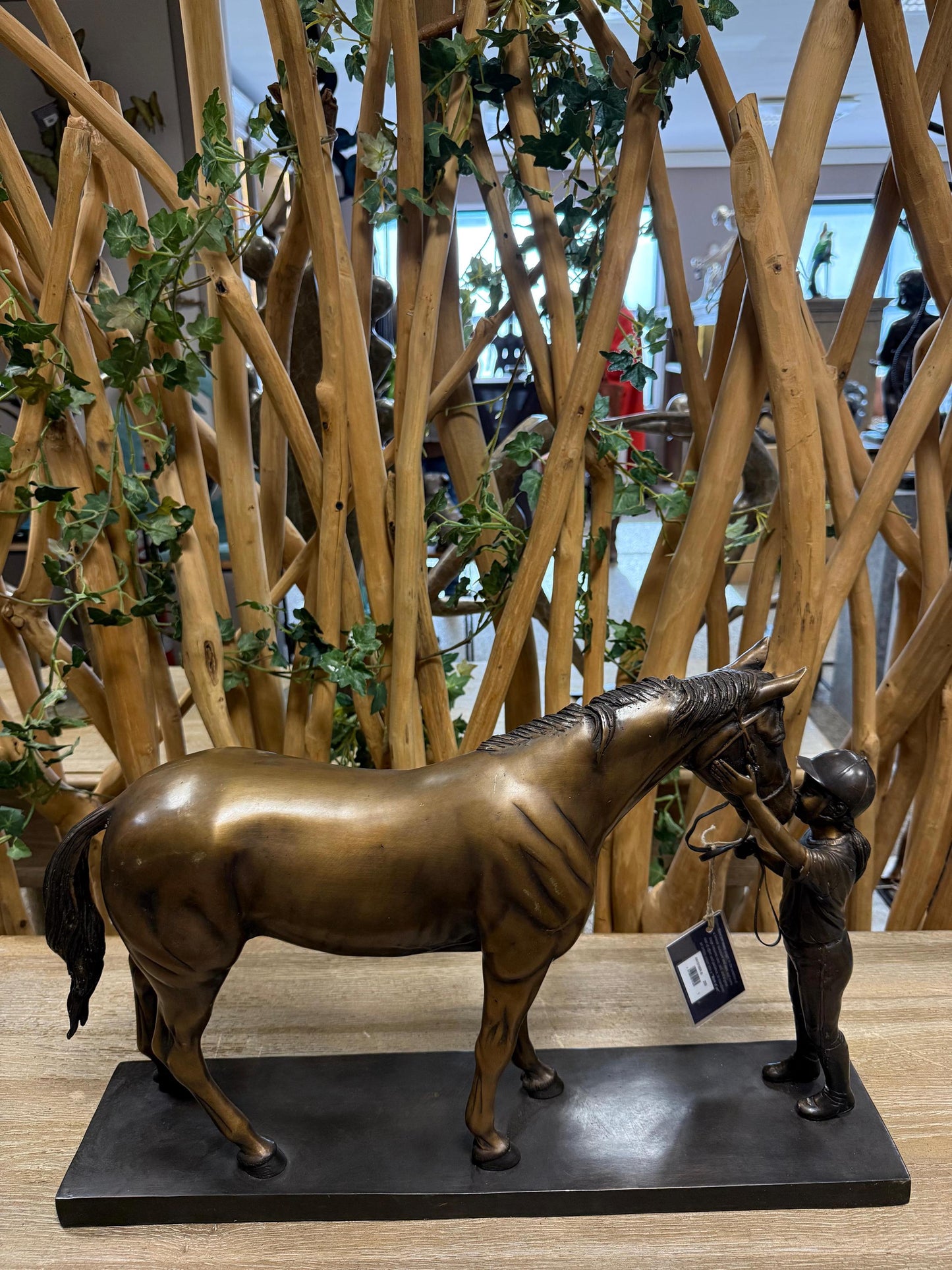 Bond with Horse – Bronze Sculpture. 58x15x37cm