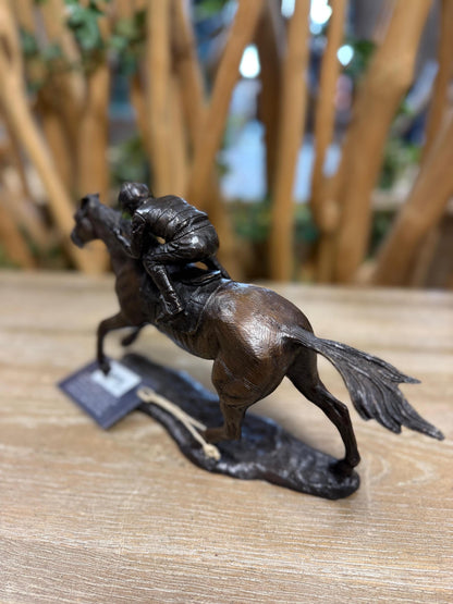 Racehorse in Action – Bronze Sculpture. 28x7x17cm