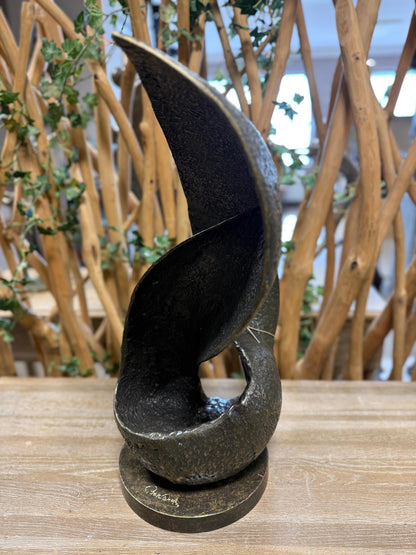 Spiral Flow – Bronze Sculpture. 33x27x55cm