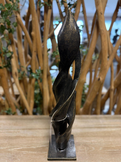 Flow Form – Bronze Sculpture. 15x12x58cm - 4.8Kg