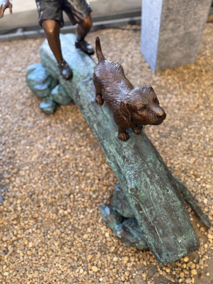 Balancing Together – Bronze Sculpture. 150x69x107cm