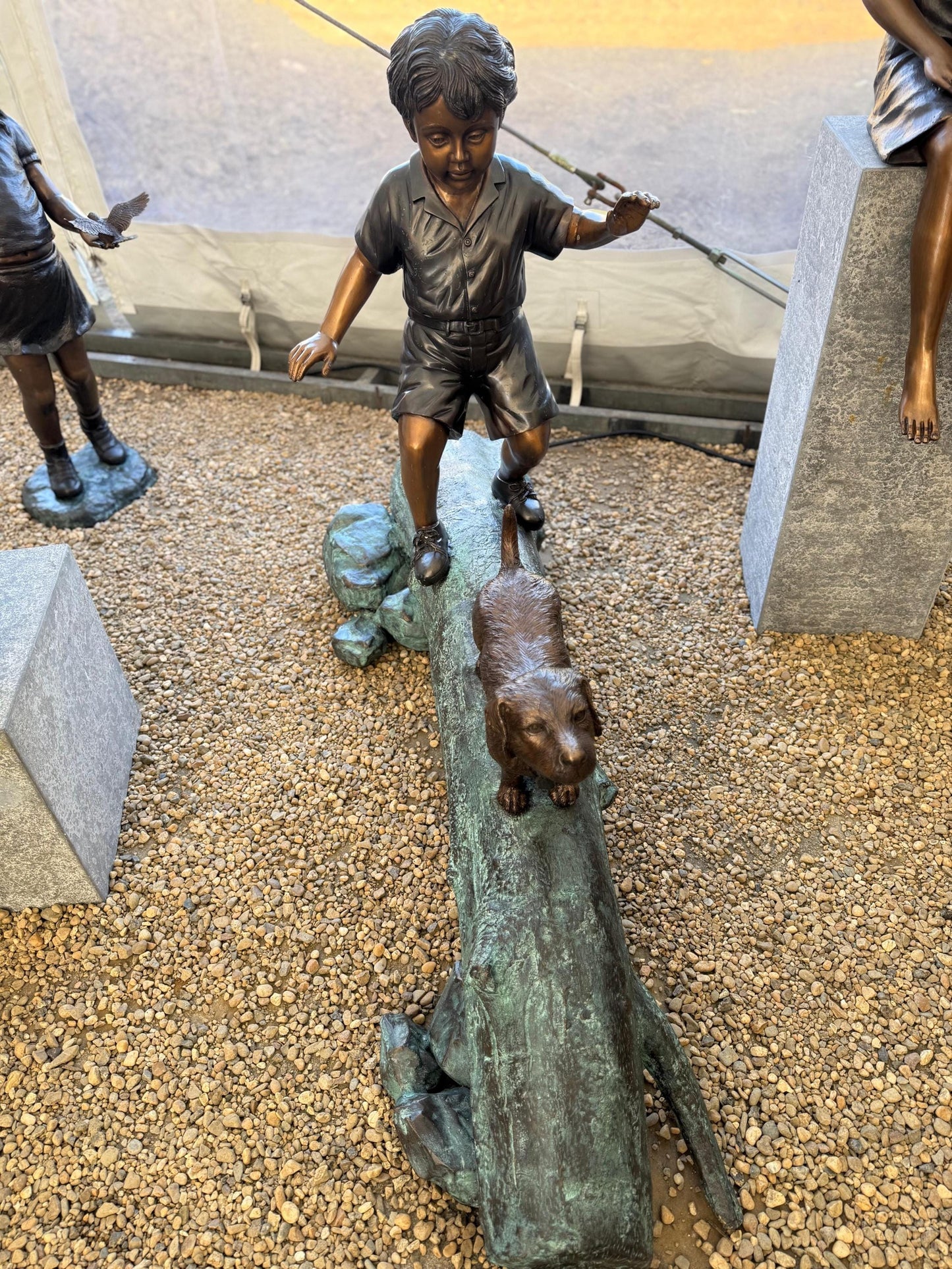 Balancing Together – Bronze Sculpture. 150x69x107cm