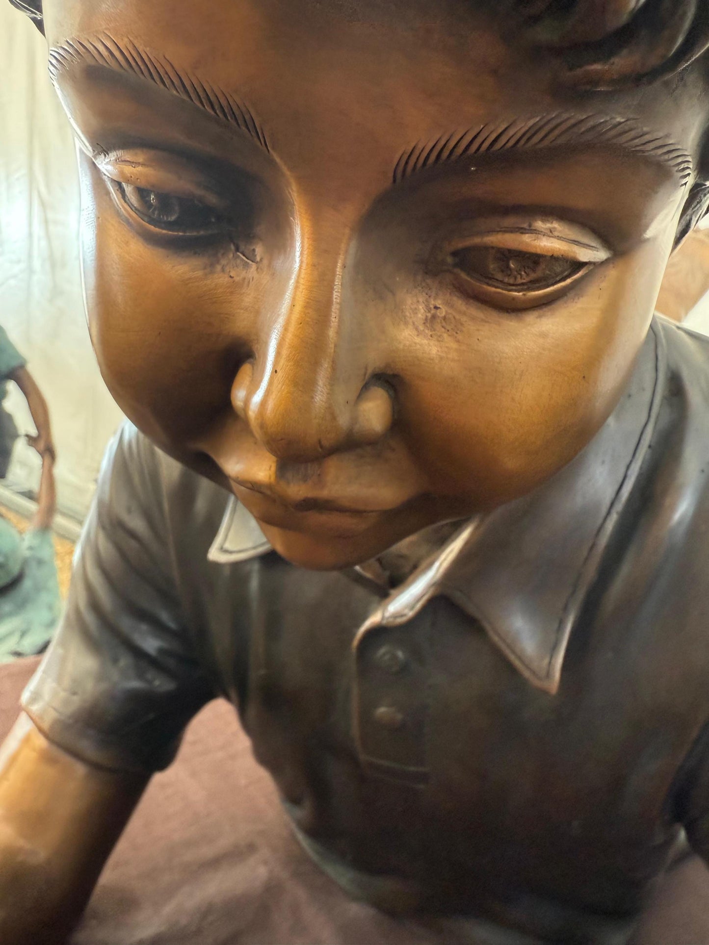 Relaxed Reading – Bronze Sculpture. 112x43x46cm