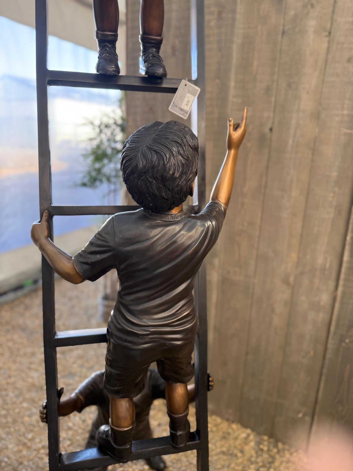 Adventure on the Ladder – Bronze Sculpture. 60x45x240cm