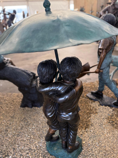 Sheltered Together – Bronze Sculpture. 43x53x127cm