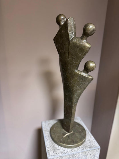 Rooted Together – Bronze Sculpture. 24x24x68cm