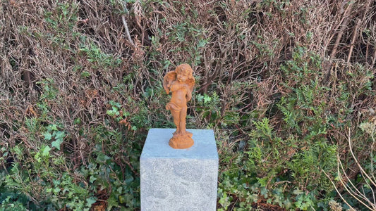 Contemplative Angel – Iron Sculpture. 28.5x12x10.2cm - 2.3Kg