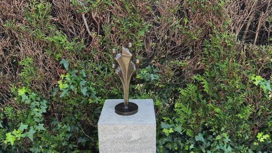 Estátua de bronze da família 4 pessoas - Escultura de jardim - Decoração