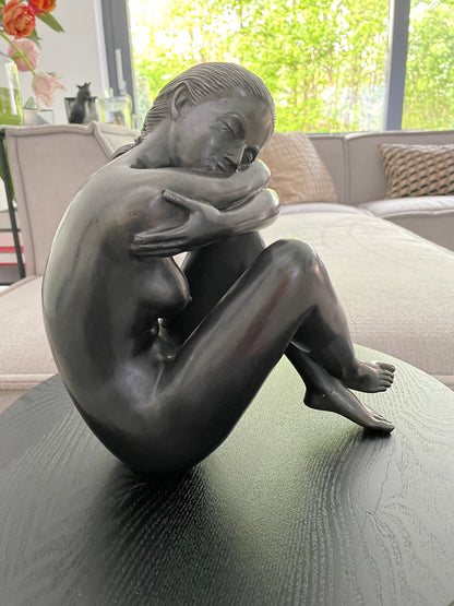Resting Nude – Bronze Sculpture. 17x20x27cm