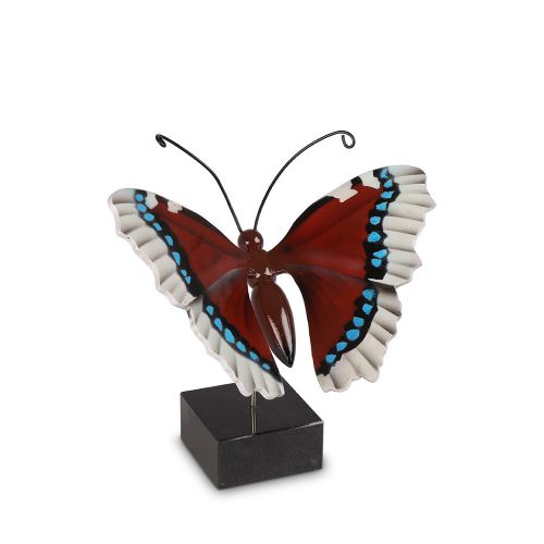 Borboleta em Madeira - Castanho - 16x12cm - 3ml