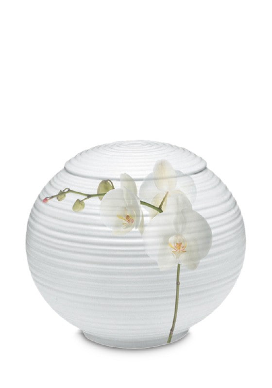 Urna  de porcelana 'Orquídea'. 4L  21x21cm